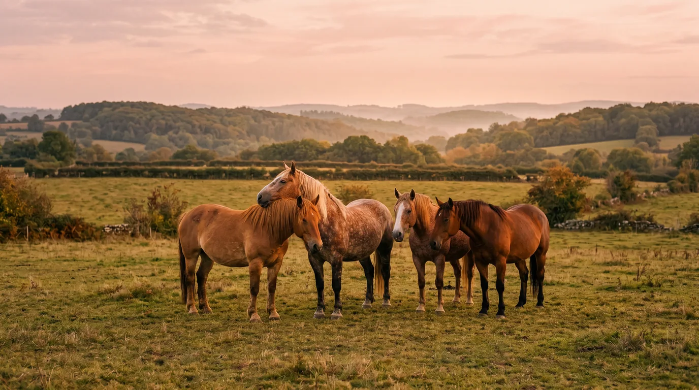 Les chevaux du Haras Du Chatenet en liberté, Corrèze